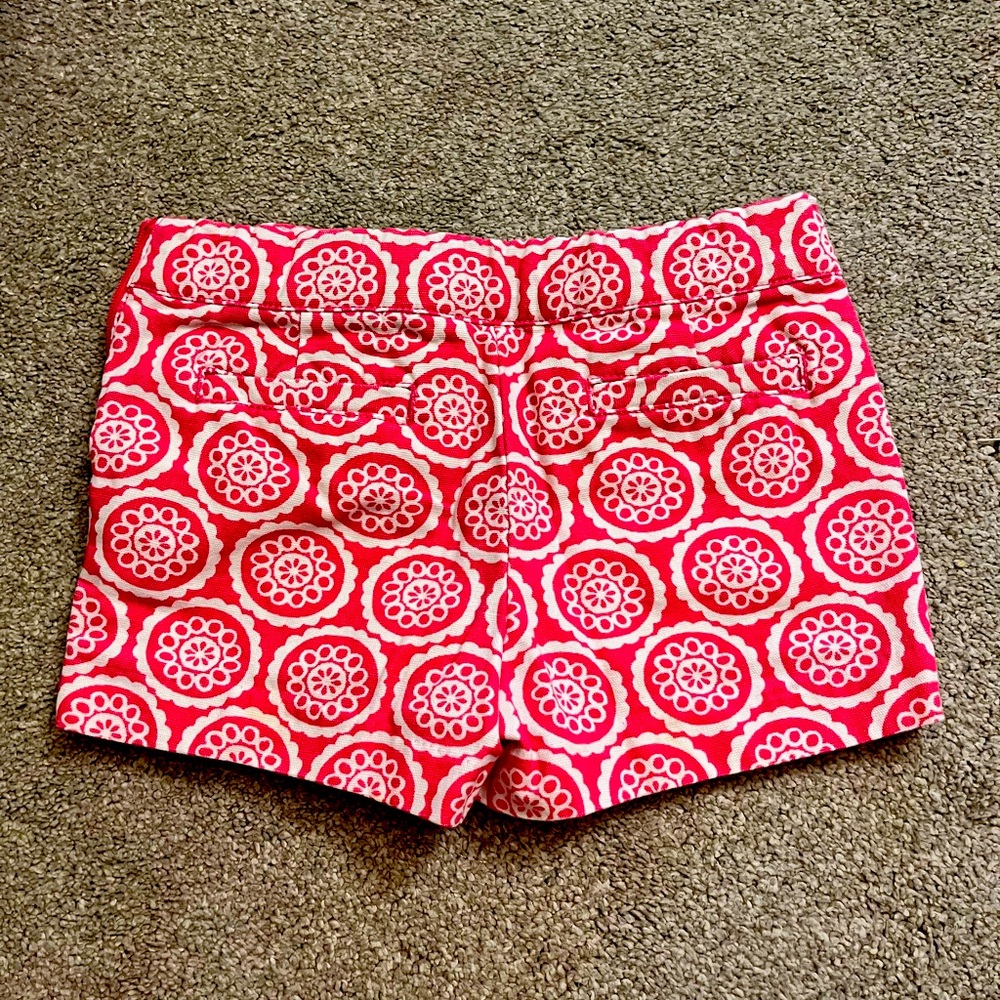 Janie and Jack pink pattern shorts